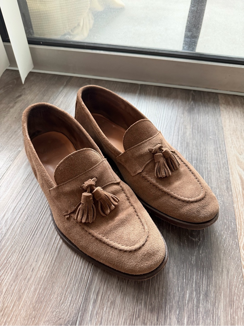 Men's Velasca Brown Suede Tassel Slip-On Loafers